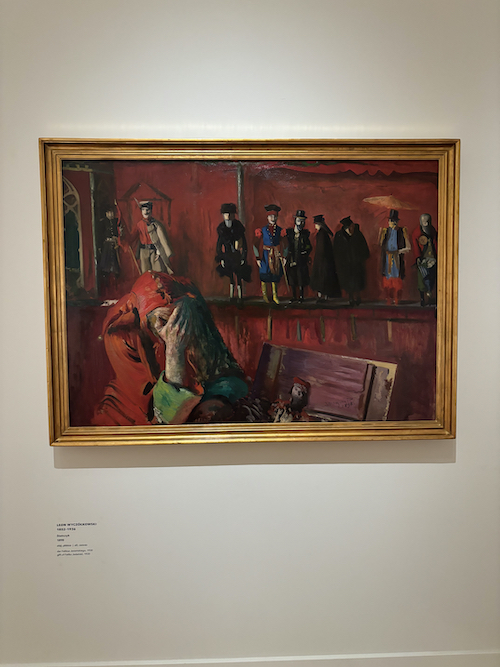 painting of a jester looking depressed